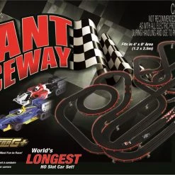 AFX Giant Raceway 62.5-Foot Mega G+ HO Slot Car Track Set w/Tri-Power Pack