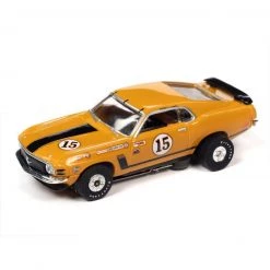 Auto World 1970 Ford Mustang Orange Parnelli Jones Trans America Racing Thunderjet HO Slot Car