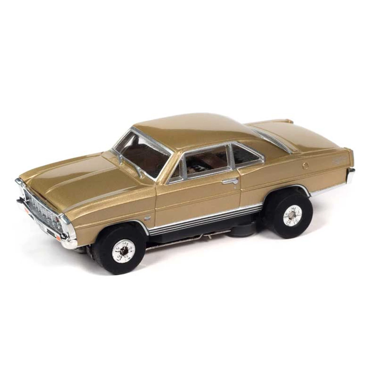 Auto World 1966 Chevy Nova SS Gold Thunderjet HO Slot Car
