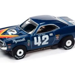Auto World 1970 Plymouth Barracuda Swede Savage #42 Thunderjet HO Slot Car