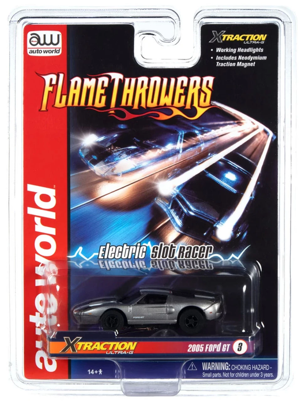 Auto World 2005 Ford GT 40 (Silver) X-Traction Flamethrowers R33 HO Slot Car - Image 5