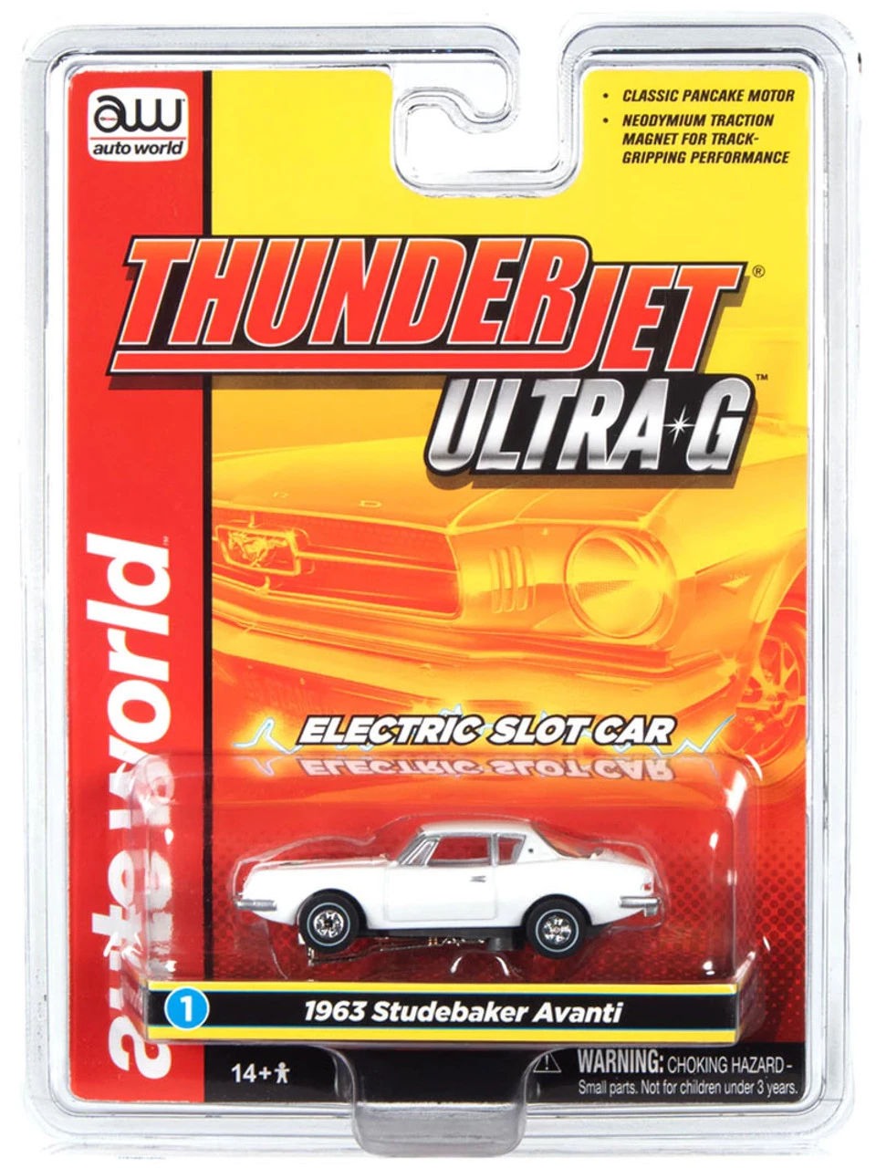 Auto World 1963 Studebaker Avanti (White) Thunderjet HO Slot Car - Image 4