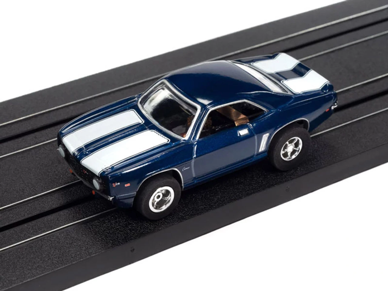 Auto World 1969 Chevrolet Camaro SS (Blue) X-Traction R35 HO Slot Car - Image 2