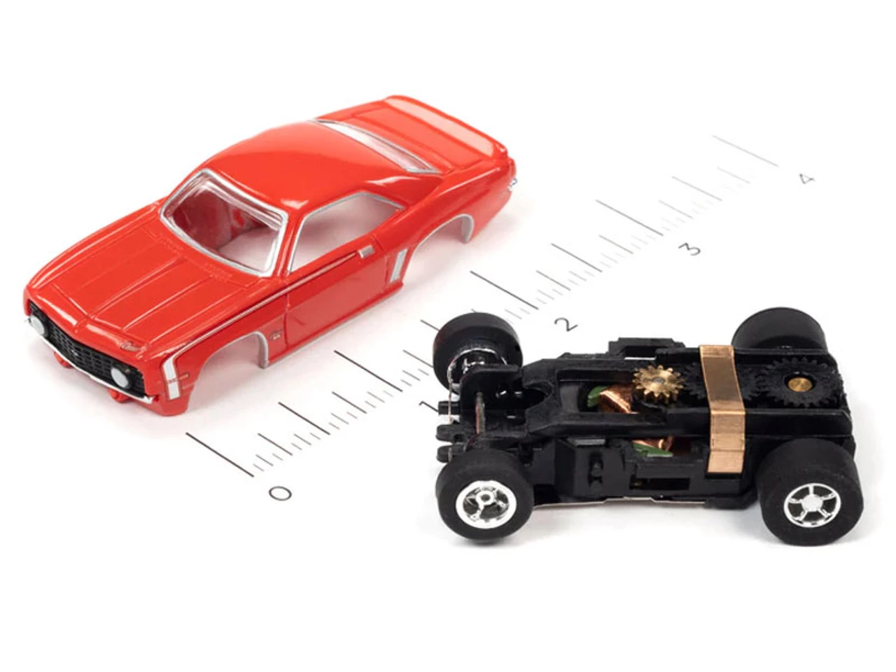 Auto World 1969 Chevrolet Camaro SS (Red) X-Traction R35 HO Slot Car - Image 3