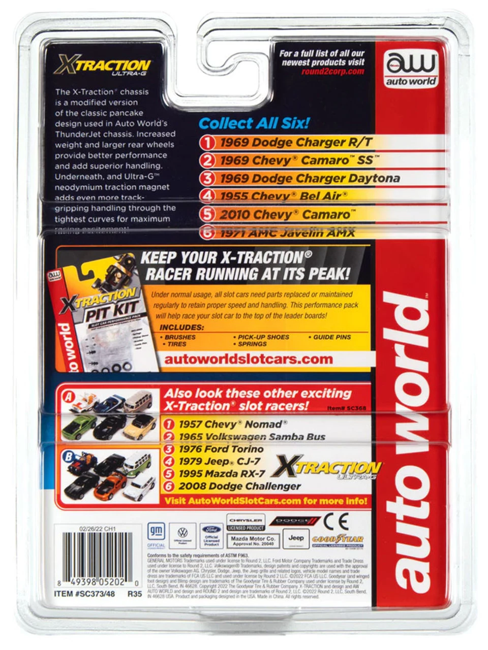 Auto World 1969 Chevrolet Camaro SS (Red) X-Traction R35 HO Slot Car - Image 5