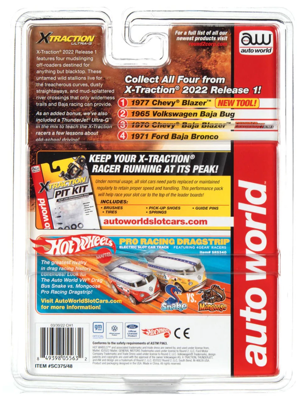 Auto World 1965 Volkswagen Baja Bug (Green) X-Traction R1 HO Slot Car - Image 5