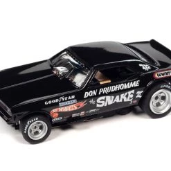 Auto World 1973 Plymouth Cuda Funny Car (Black) Don "The Snake" Prudhomme 4Gear Legends R1 HO Slot Car