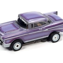 Auto World 1957 Chevrolet Bel Air (Purple) Cars N Coffee Thunderjet HO Slot Car