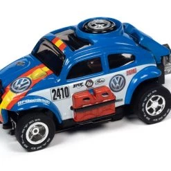Auto World 1965 Volkswagen Baja Bug (Blue) Rally World Stage X-Traction HO Slot Car