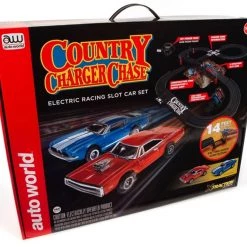 Auto World Country Charger Chase 14' HO Slot Car Set