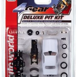 Auto World 4 Gear Deluxe Pit Kit (w/Plymouth Funny Car Body) HO Slot Car