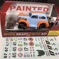 Pioneer 1937 Chevy Sedan Legends Racer 'Ready Painted' Blue/Orange Kit 1/32 Slot Car