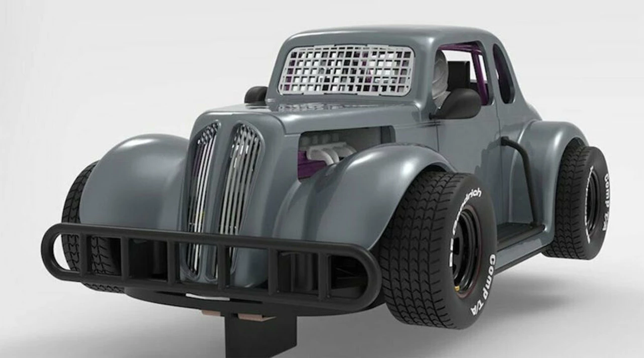 Pioneer ‘37 Dodge Coupe Legends Racer ‘Paint It Yourself’ kit 1/32 Slot Car - Image 3