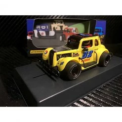 Pioneer 1934 Ford Coupe Legends Racer #52 Yellow 1/32 Slot Car