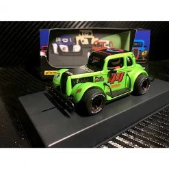 Pioneer 1934 Ford Coupe Legends Racer #44 Green 1/32 Slot Car