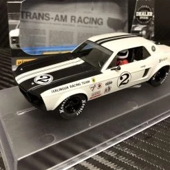Pioneer Pionner 1968 Mustang Notchback T/A, White #2 1/32 Slot Car - DEALER SPECIAL