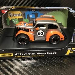 Pioneer ‘37 Chevy Sedan Legends Racer #63 Silver 1/32 Slot Car - DEALER SPECIAL