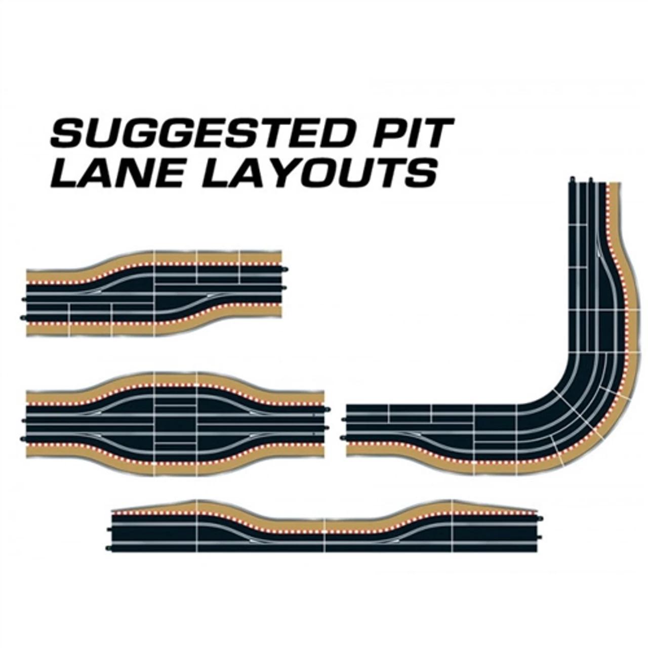Scalextric 1/32 Digital Slot Car Left Pit Lane Track Section w/Sensors & Borders - Image 2