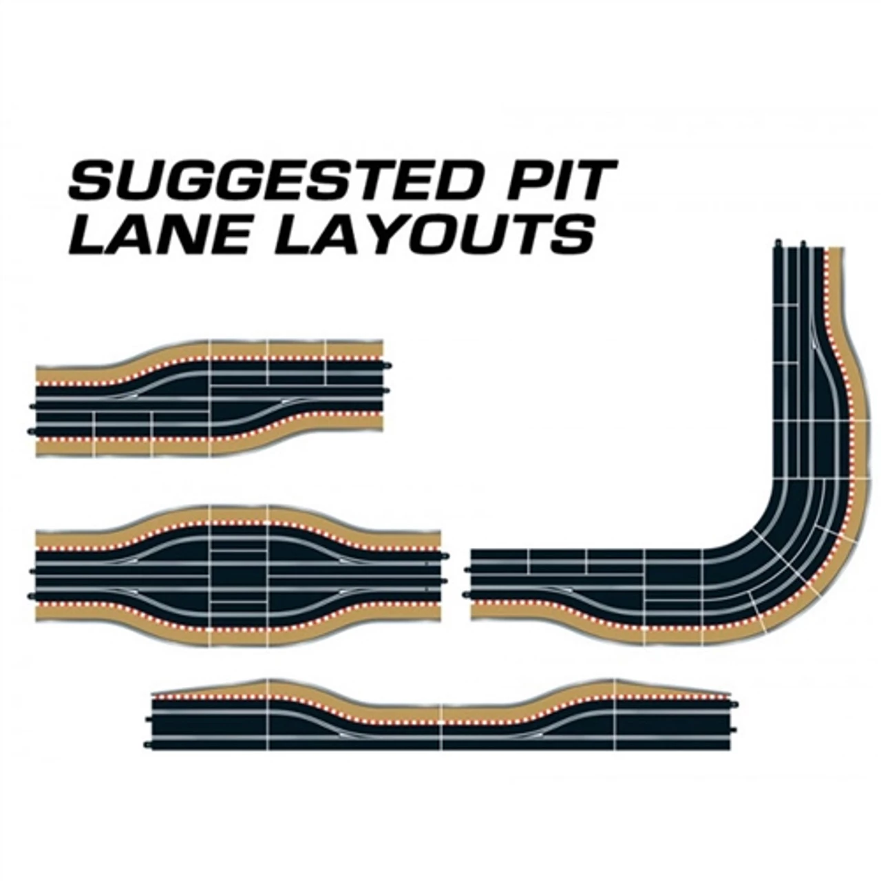 Scalextric 1/32 Digital Slot Car Right Pit Lane Track Section w/Sensors & Borders - Image 2