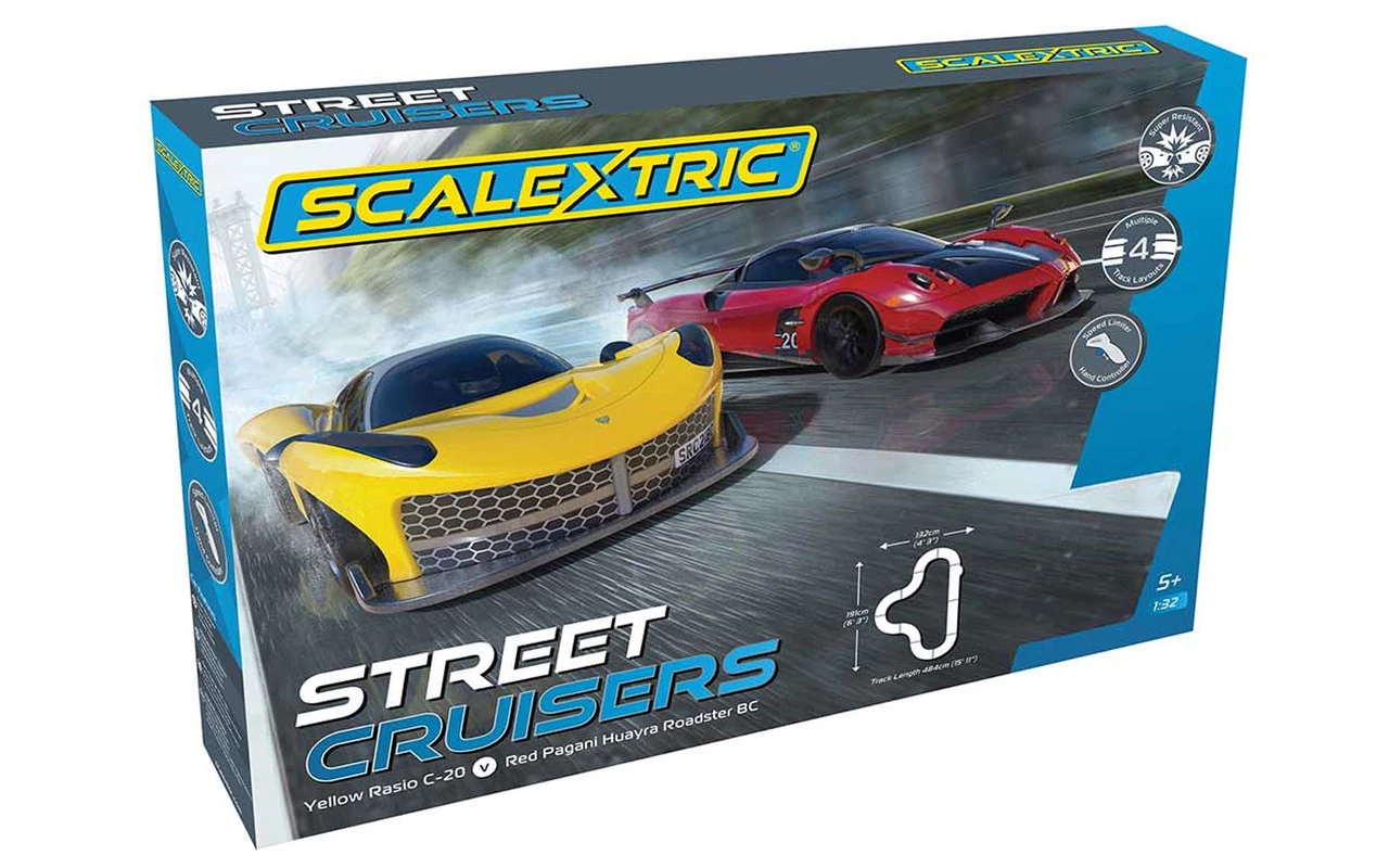 Scalextric Street Cruisers 1/32 Slot Car Track Race Set